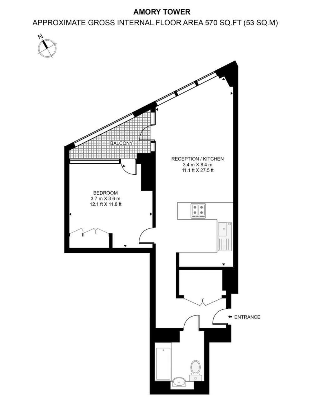 Apartment Amory Tower - One Bedroom